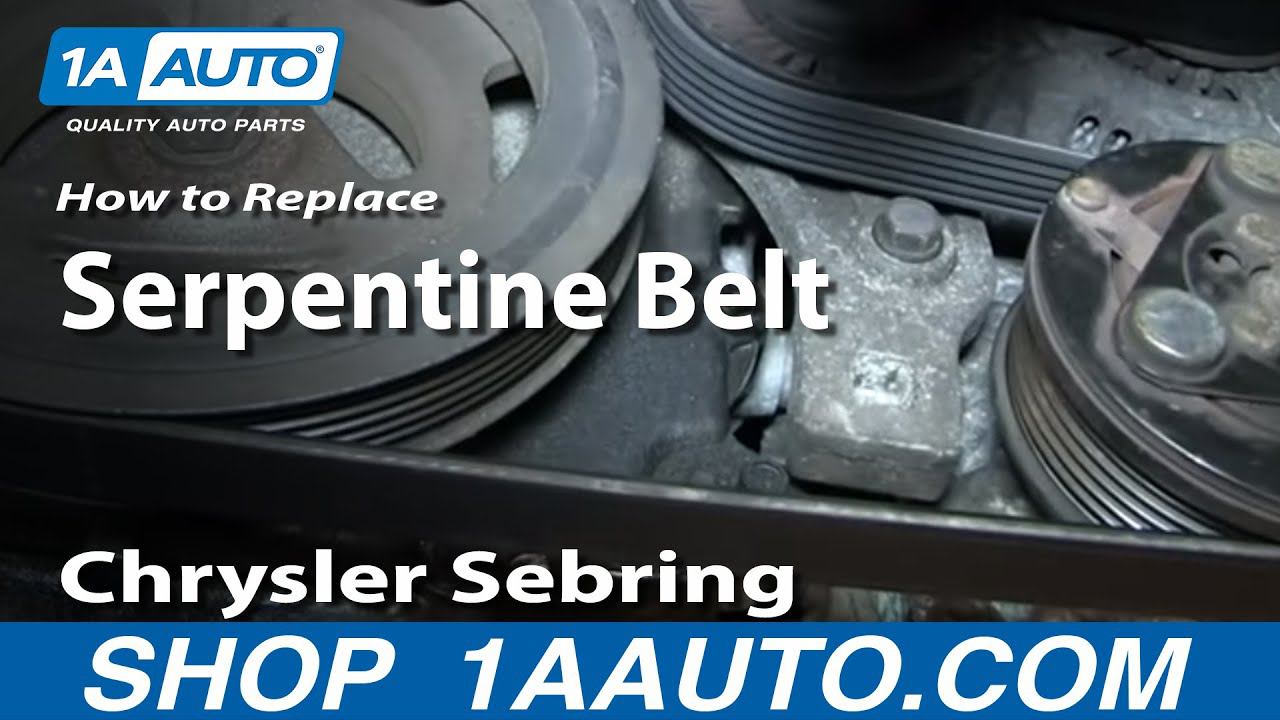 How to Replace Engine AC Alternator Serpentine Belt 2.7L Chrysler Sebring