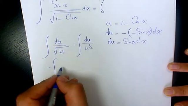 What Is The Integral Of  Sinx/sqrt(1-cosx), Integration Substitution, Calculus