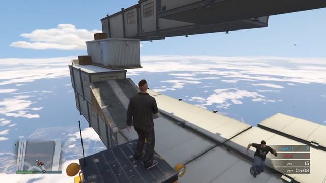 GTA 5 Online - Fight over Clouds - Funny Sky Deathmatch - PS3 / PS4