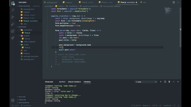 Upload Single dan Upload Multiple Image dengan React Js, Node Js, MongoDB menggunakan formidable #3