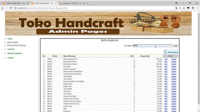Aplikasi E-commerce berbasis website menggunakan ajax, jason, java script dan php