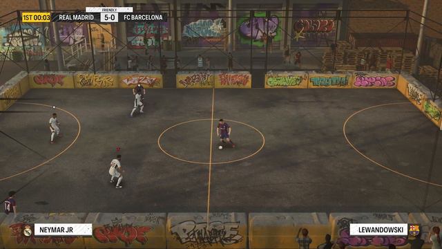 FC 24 VOLTA - Neymar Vinicius Rodrygo vs Lewandowski Gundogan De Jong - VOLTA 3v3