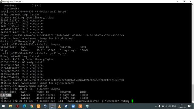Docker configurations on ubuntu 20.04LTS server