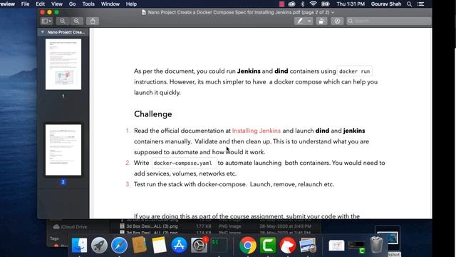 Devops Challenge 01 - Create a Docker Compose Spec for Setting up Jenkins