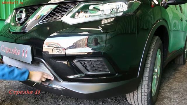 Защита радиатора NISSAN X-TRAIL III 2015-н.в. (Хром) - strelka11.ru