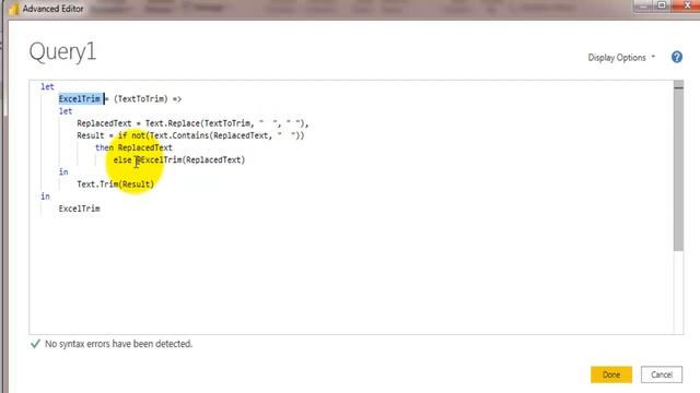 Trim Like Excel In Power Query | Remove Spaces In Text Column Power Query