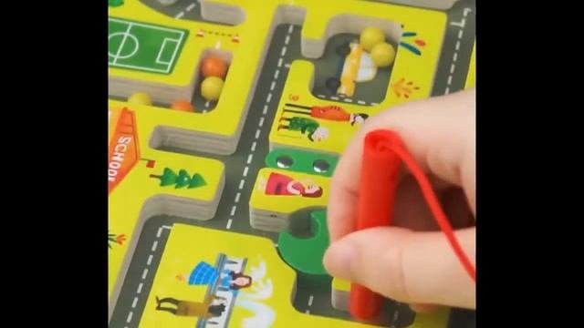 Деревянная магнитная игра-лабиринт TOI 