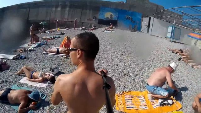 Пляж, Крым 2015, Алушта.