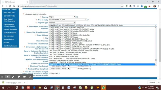 How to apply for CGFNS Credentials Evaluation Service