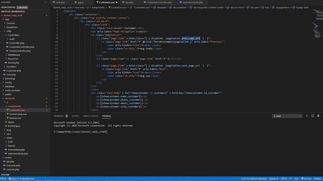 Laravel  Vuejs - Vuejs Pagination API data