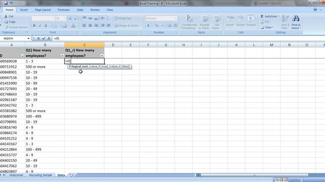How to Recategorize Variables in Excel with the If Formula: Part 1
