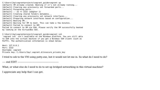 Vagrant: VirtualBox: Headless Ubuntu: How to set up bridged networking?