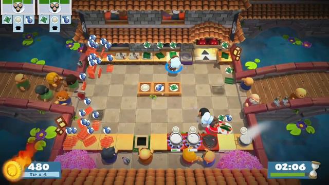 OverCooked 2 - Lvl 1-2 - 4 stars - 2 player Co-Op - Cheat