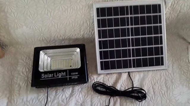 Apresentação do funcionamento e programação de um Holofote - Solar Light 100W IP66