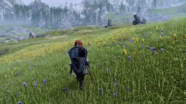 Modded The Elder Scrolls V  Skyrim Special Edition - ENB - Ultra Tundra Grass - 4k