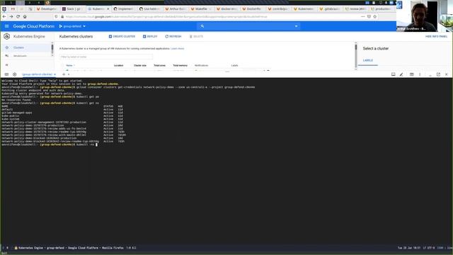 Demo of NetworkPolicy object into GitLab managed Kubernetes clusters (Container network security)