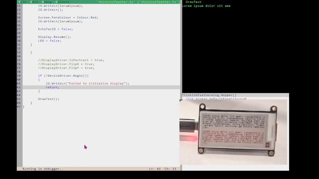 Hopper Display Library : configuring display orientation