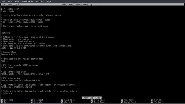 Setting up radicale (caldav server) in openmediavault