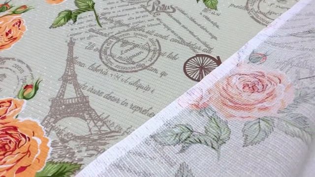 Вафельное полотно "Почтовая романтика" ш.1.5м, хлопок-100% АРТ 17504