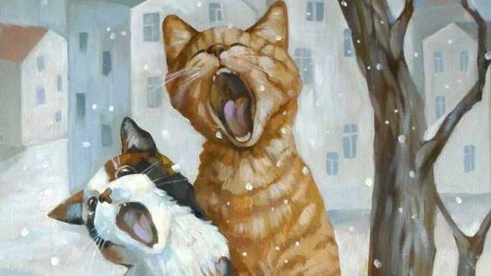Забавные коты глазами художников - Художник Кира Панина