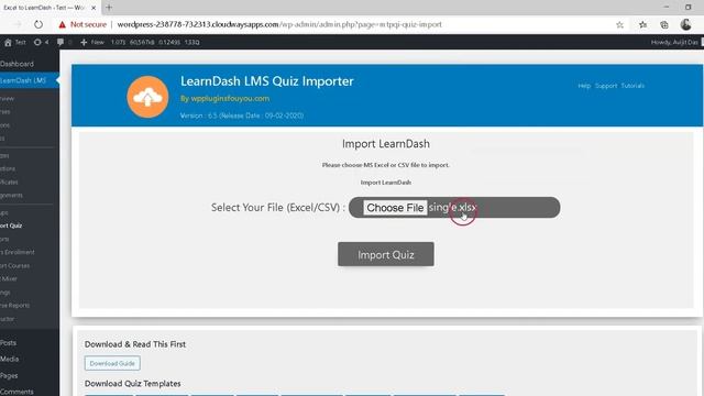 LearnDash Quiz Import Plugin V-6.6 -Now Assign Quiz to Course, Lesson and Topic