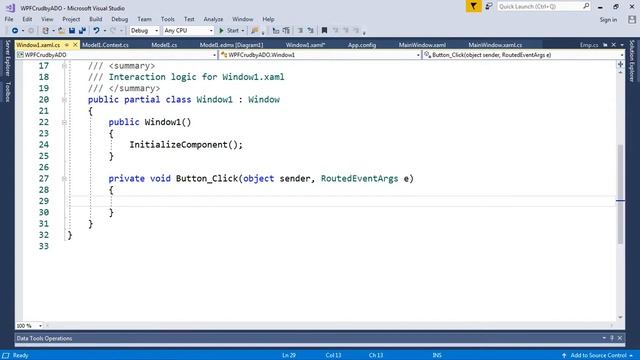 Database connectivity using WPF with MS-SQL using LINQ,Database connectivity tutorial in WPF
