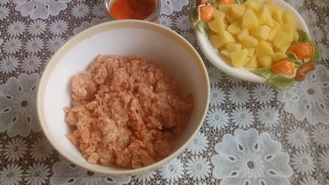 Суп с фрикадельками.