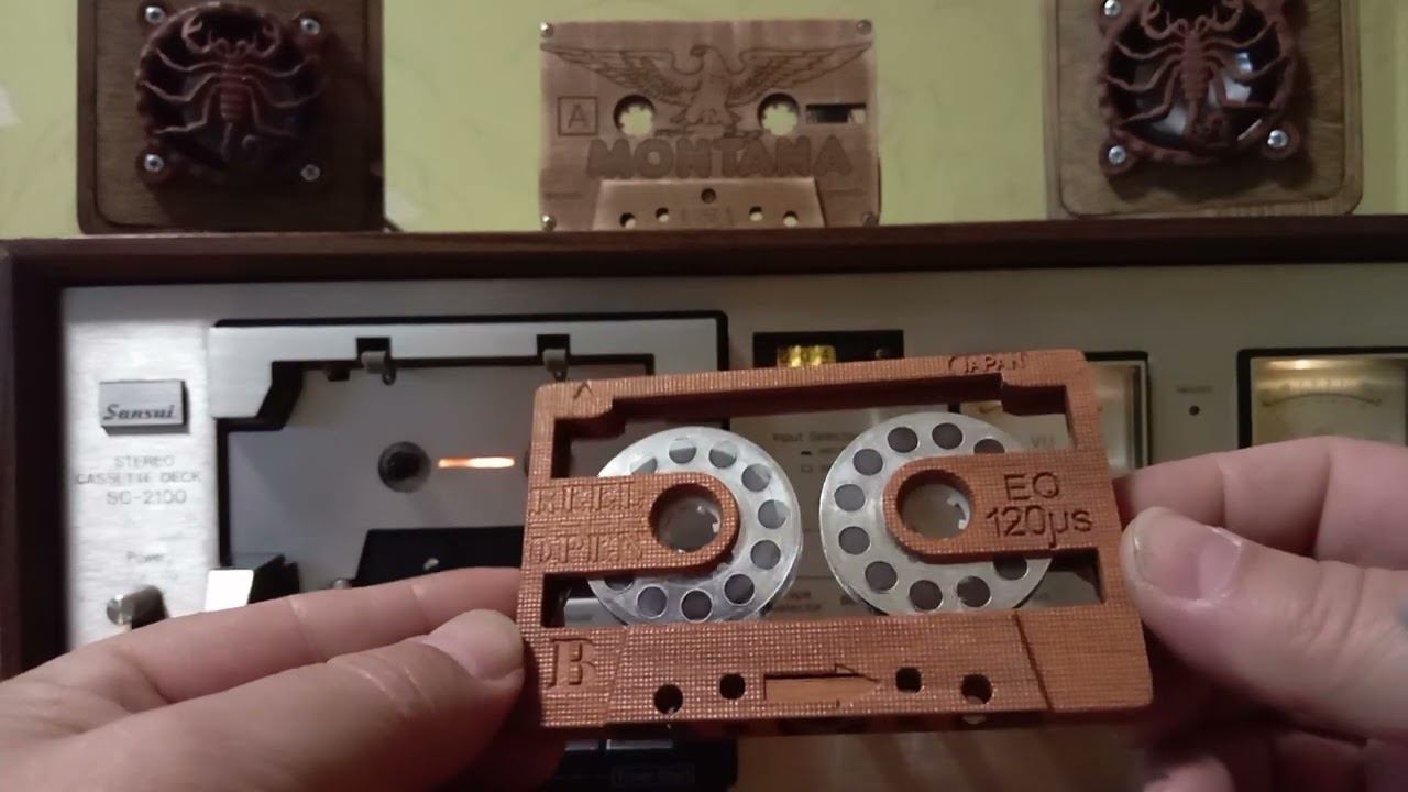 Аудиокассета "OPEN  REEL" дизайнерская из дерева!!!