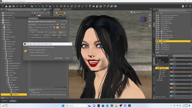 Daz Studio:  Using ManFriday's Render Queue PART 1