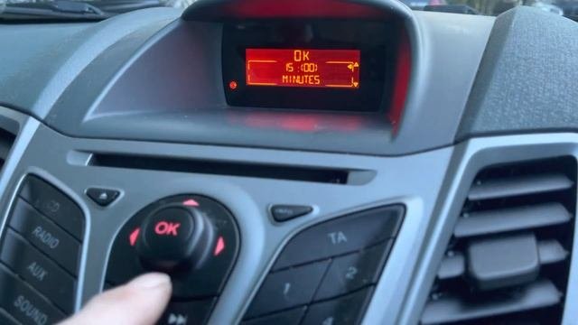 Ford Fiesta Clock Setting Set the Time and Date