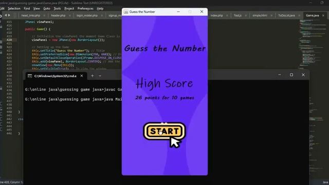 Number Guessing Game  JAVA Development Project