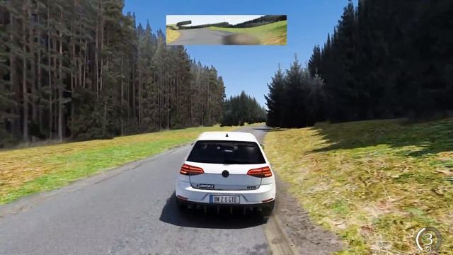 Avoiding the Police in a Highly Modified VW Golf MK7.5 2.0 GTD Exterior - HRADEK (Assetto Corsa)