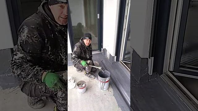 Германия . Бад - Аббах . Гидроизоляция  балконов .