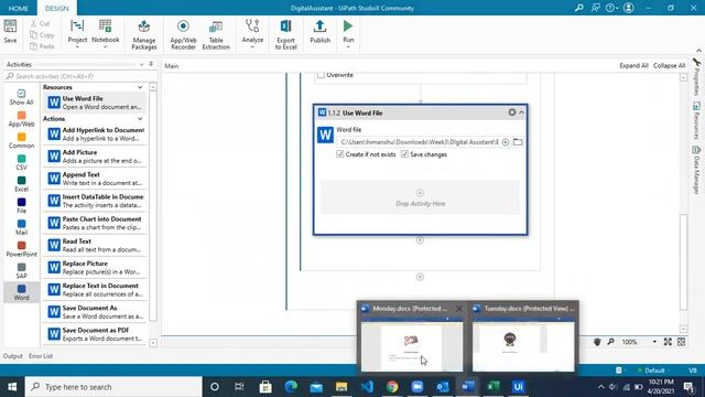 UiPath StudioX | Digital Assistant | Work With Excel, Word and Outlook