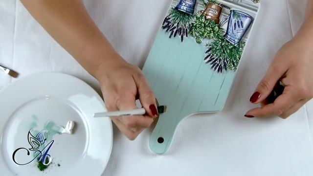Decoupage Tutorial - how to draw lace curtain