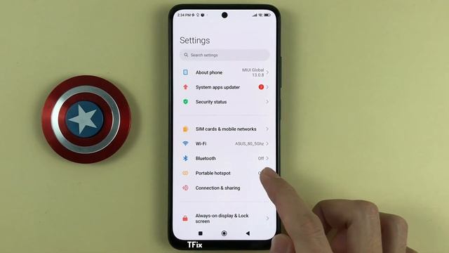How to enable/disable Bluetooth Network Sharing on Xiaomi Redmi Note 11 Android 12