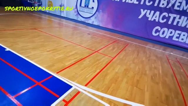 Спортивная разметка во дворце спорта Глебский