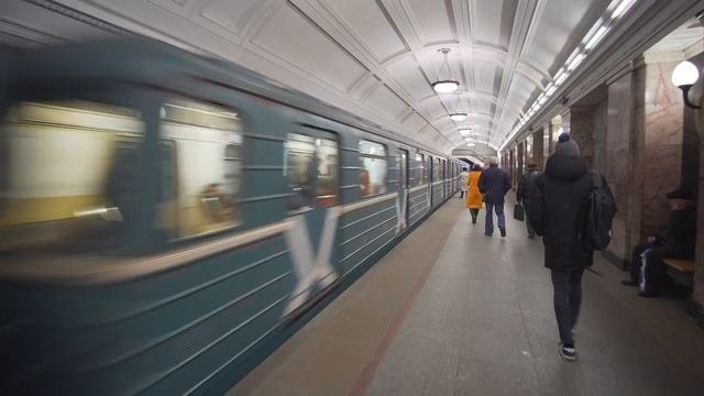 Russia, Moscow, Metro Ride From Белору́сская To Дина́мо