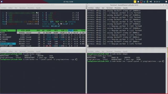 6 - Docker: Colocación de límites en el uso de la CPU en contenedores