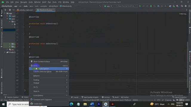 Activity lifecycle in android | android oncreate | onstart method| Android app development tutorial