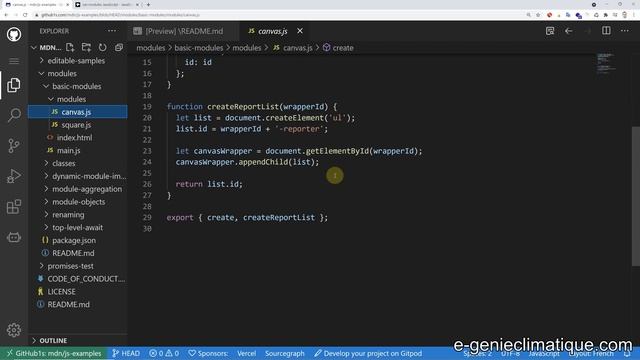 Git23-Modifier l'affichage de GitHub en ligne en affichage Visual Studio Code et toujours en ligne