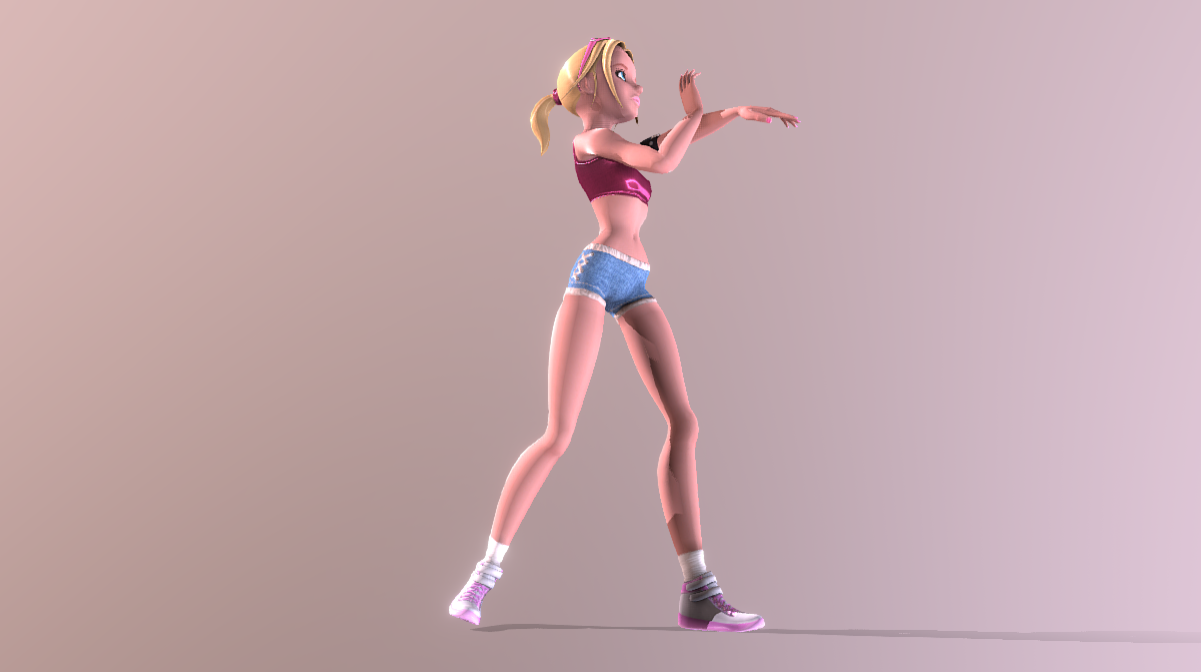 3D персонаж Девушки-танцовщицы