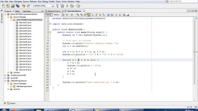 Ejercicio18 (JAVA) - SERIE FIBONACCI MODIFICADA