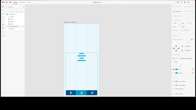 Toggle Menu with Multiple Items in Adobe XD