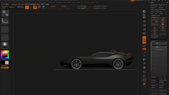 3D sketch designing vehicles in Zbrush.mov