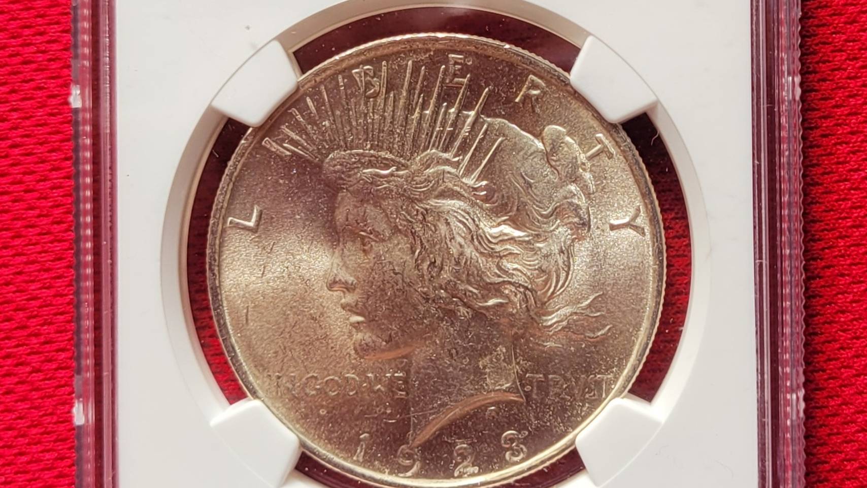 SILVER PEACE DOLLAR 1923 - (NGC) MS - 63 Мирный Доллар Серебришко