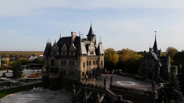 Аэросъемка. Замок Гарибальди. Самарская область. Село Хрящевка.