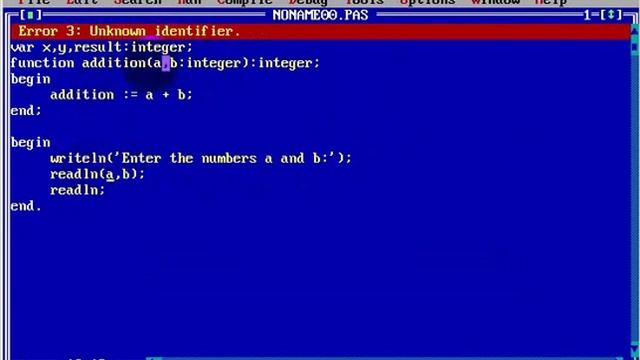 Turbo Pascal Programming #30 Functions Introduction
