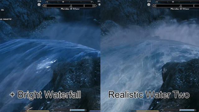 Skyrim, Better Waterfall with Bright Waterfall Fix for ENB