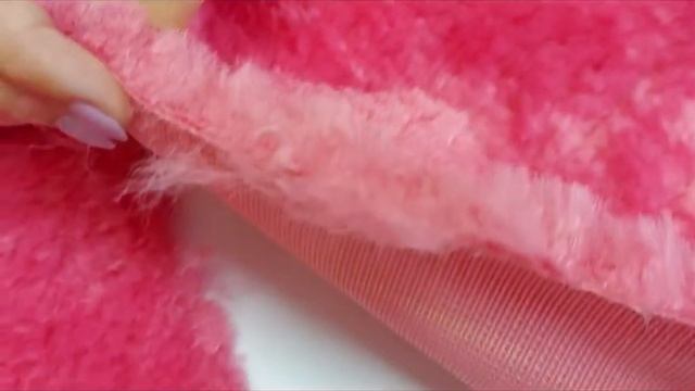 Мех искусственный "Альпака" цвет коралл
